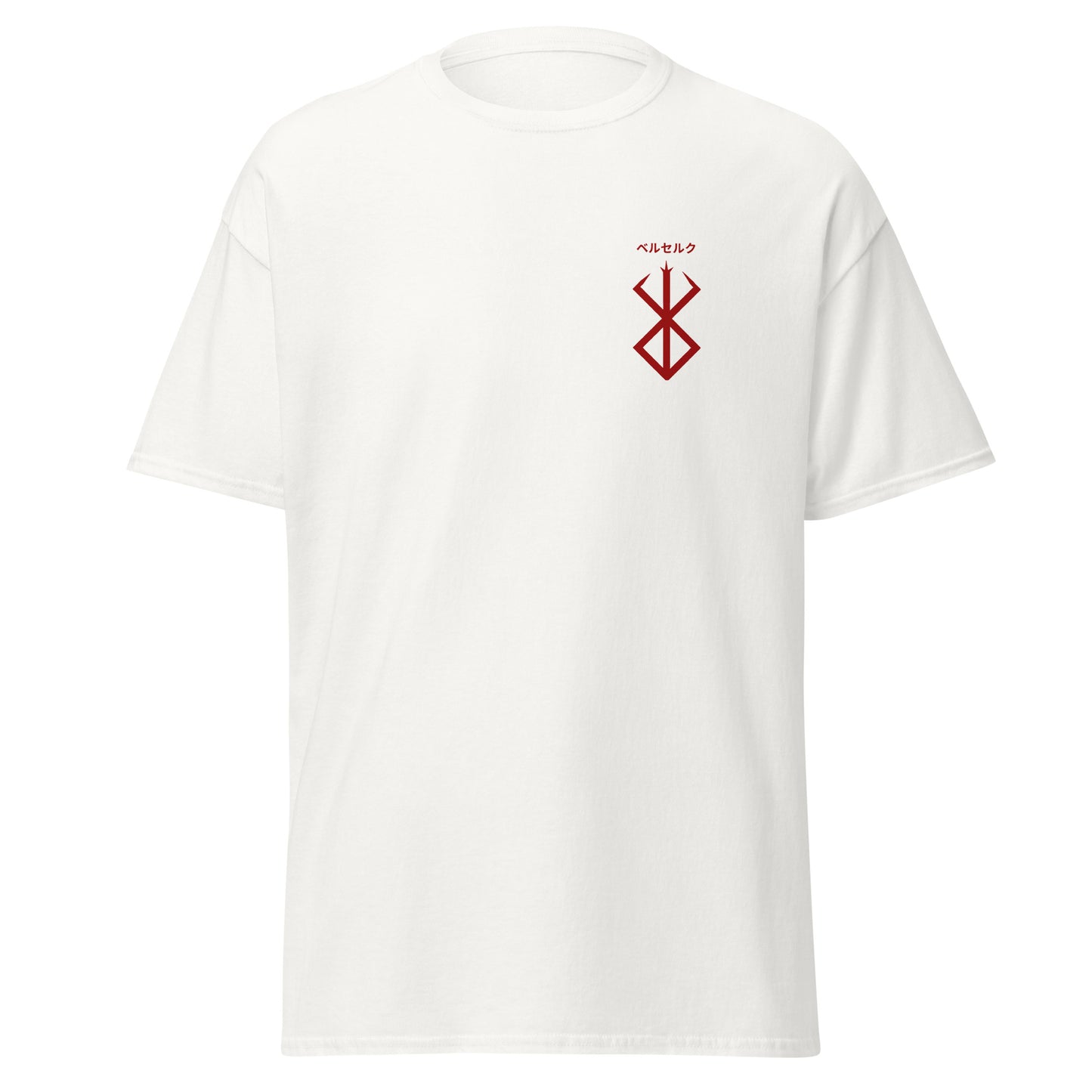 Berserk Rune Brand T-shirt with Japanese Text Katakana Side